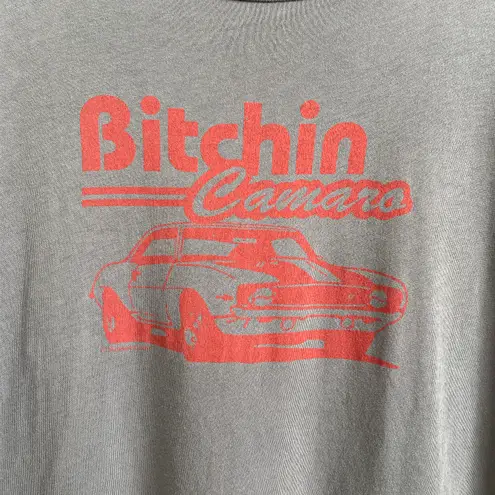Palmer Cash Vintage Dark Grey Red Bi**hin Camaro Retro Short Sleeve Graphic Tee