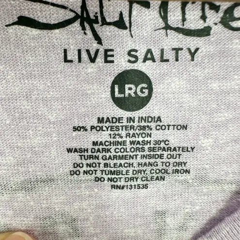 Salt Life Womens Casual Long Sleeve Graphic Tee Purple Salty State of Mind