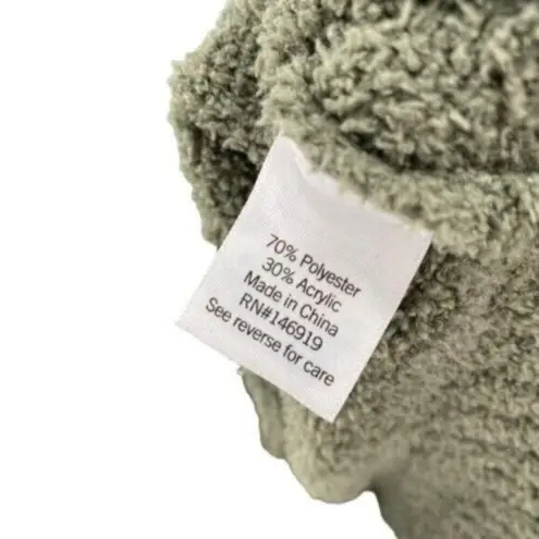 Womens Chenille Hoodie Pullover Green Comfy Soft Medium