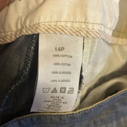 Dockers Chico's Women's Blue Chambray Capri Crop Pants Casual Summer