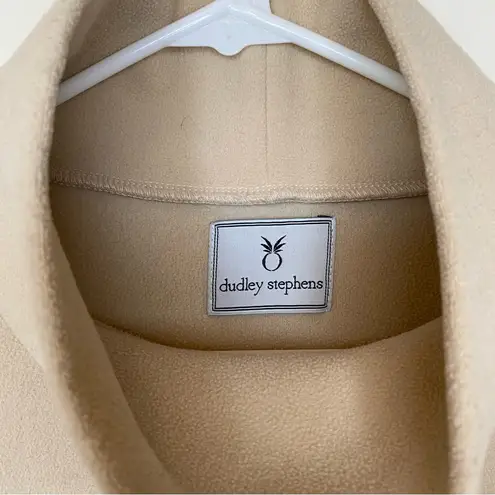 DUDLEY STEPHENS Park Slope Turtleneck Vello Fleece Sweater Natural Blush Small