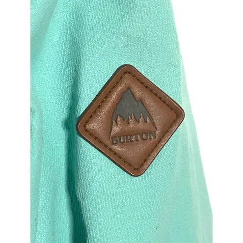 Burton  Sadie Jacket Coat Living Lining Buoy Blue Full Zip Snap Buttons Womens M
