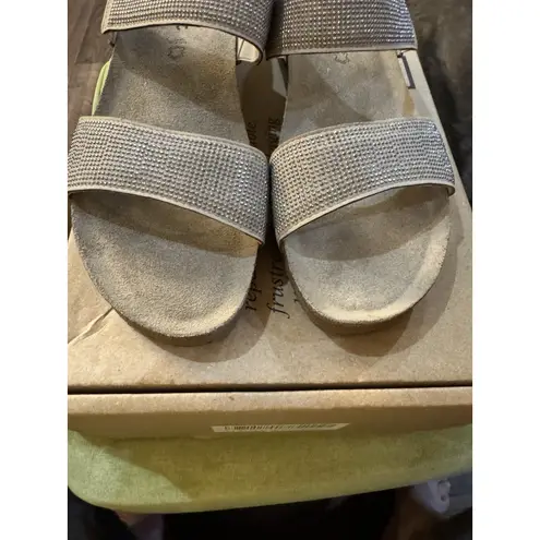NAOT Bianca Rivets Leather Slide Cork Wedges/Sandals Gray/Silver Size 40 US 9 Gray