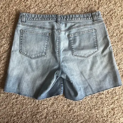 Ann Taylor  Loft Light Wash Jean Shorts Size 10