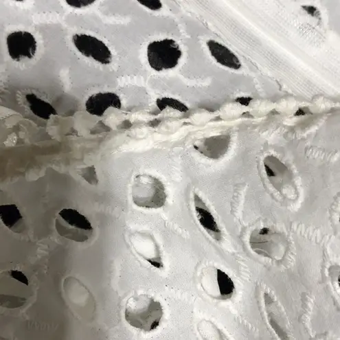 Madison Leigh White Belted Eyelet Sheath Dress Preppy and Chic Sizeb10