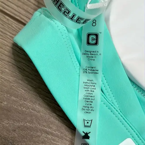 The Bar Chestee x Bella Kandace Halter Sports Bra Mint Green Size 8