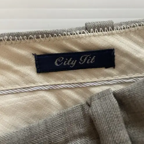 J. Crew Pants Womens 4 Gray City Fit Dress Pants 100% Wool Career Office Neutral