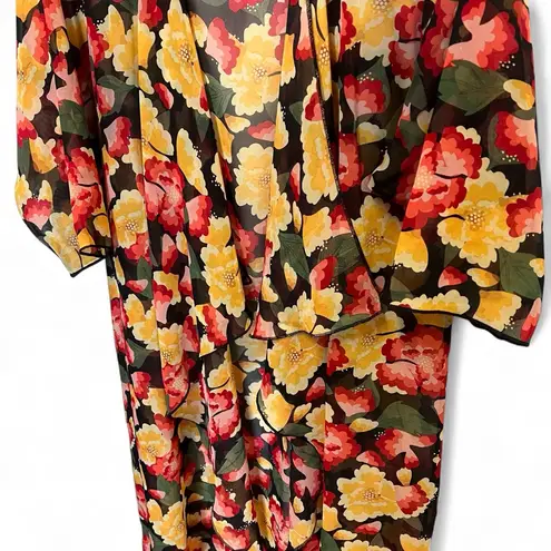 LuLaRoe  Floral Semi Sheer Shirley Kimono Size medium - Image 4