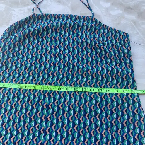 Maeve ANTHROPOLOGIE Silk Geometric Slip Dress