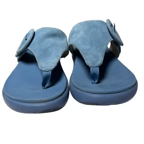 Vionic Recovery RX Activate Adjustable Buckle Thong Sandals Blue Women's 10