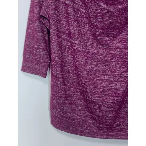 Casion Womens Sweater Quarter Sleeve Cowl Neck Violet Medium Purple