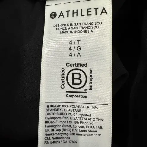 Athleta NWOT  Brooklyn Mid Rise Ankle Pant Black Size 4 TALL