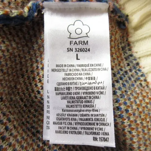 Farm Rio NWT Colorful Leopard Knit Sweater in Animal Print Wool Pullover L - Image 5