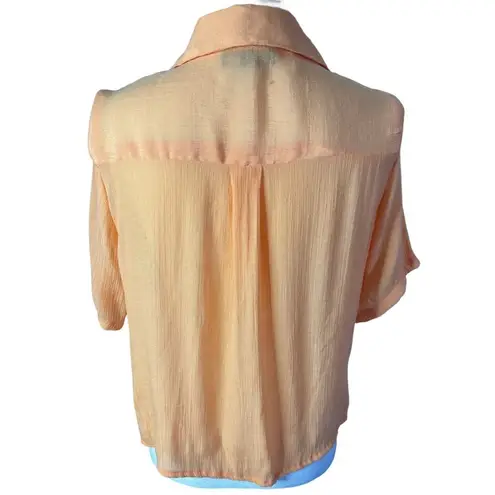 BCX Juniors' Button-Front Short-Sleeve Boxy Camp Shirt