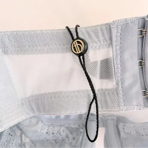 House of Desire Sienna Satin & Lace Bra Blue Romantic Underwire Size 3X/4X NEW