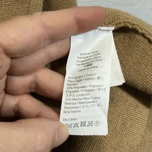 J.Crew Juliette Collarless Sweater Blazer Tan Wool Longline Women's S Workwear Brown