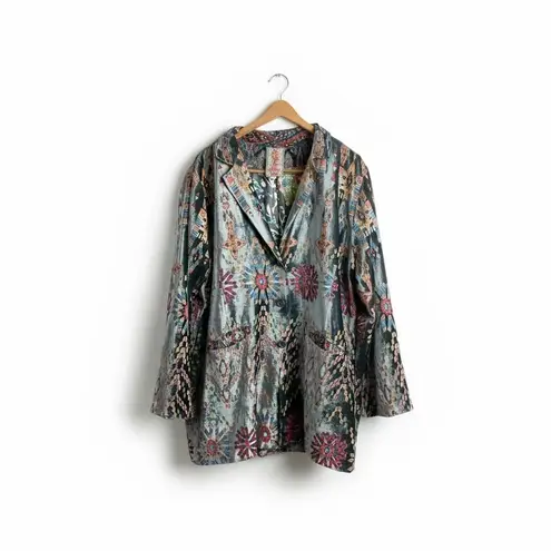 Johnny Was Alika Velvet
Geometric Silk Blazer Bohemian XXL