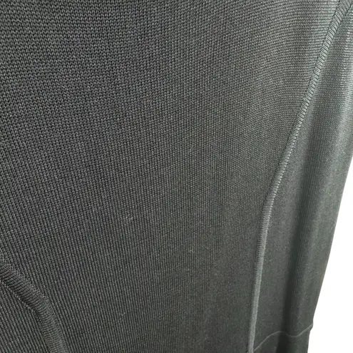 Cynthia Rowley  Black Knit Crochet Rayon Nylon Tank Above Knee Sweater Dress Sz M