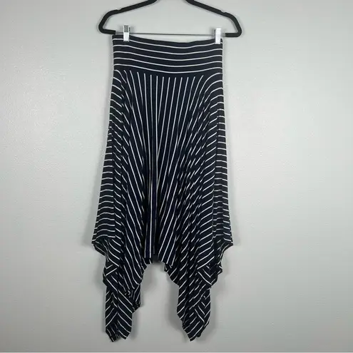 CAbi  Twirl Skirt Asymmetrical Stripe‎ Navy Sz S - Image 8
