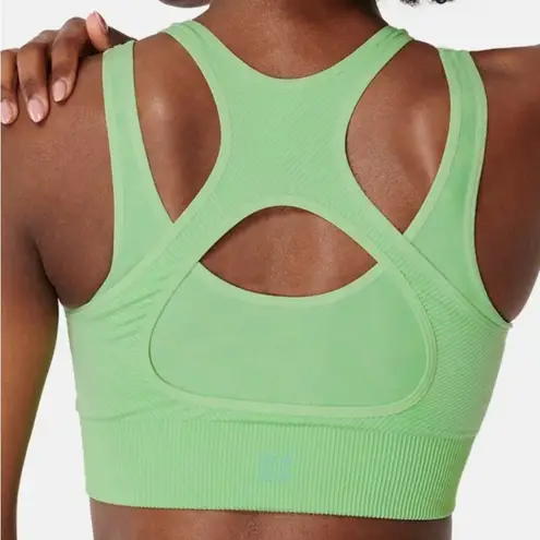 Sweaty Betty NWT  Salix Green Illusion Seamless Sports Bra