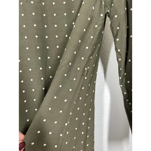 Faithfull the Brand Neroli Mini Dress Size 2 Stephano Print Olive Green