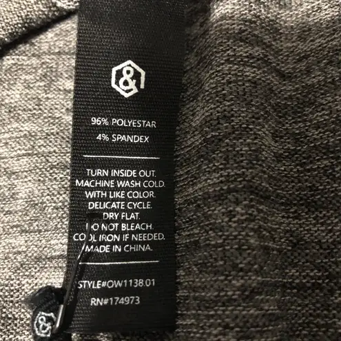 Agnes & Dora  iron grey cascade open cardigan women’s size small 4-6 NWT