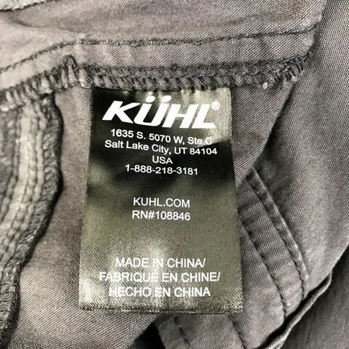 Kuhl KÜHL Legendary Pant Roll-Up Women 2R Gray Hiking Outdoor Travel Camping Classic