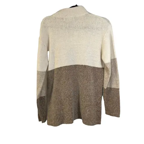 Segue Vintage Angora Silk Lambs Wool Argyle Floral Embroidered Sweater Medium Brown