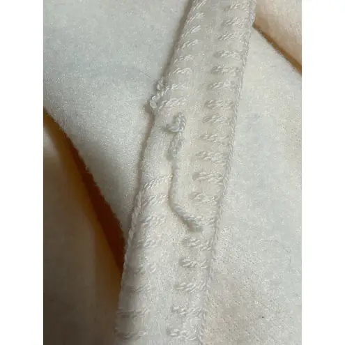 Womans Linda Lunstrom Canada Pink Faux Fur Hooded Open Front Tie Coat Small