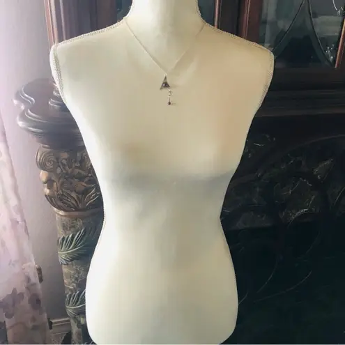 Handcrafted pyrope garnet sterling pendant on chain necklace Silver