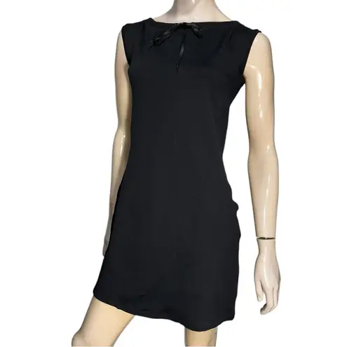 Max Mara Weekend Women’s Size S Black Tie Neck Sleeveless Sheath Fleece Dress