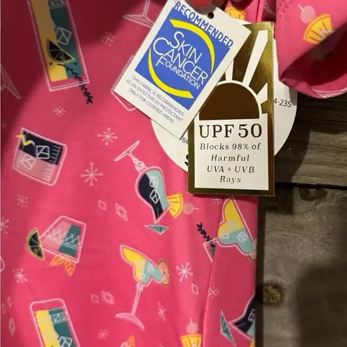 Coral Bay - NWT- women’s golf shirt- Large- pink with cocktail print