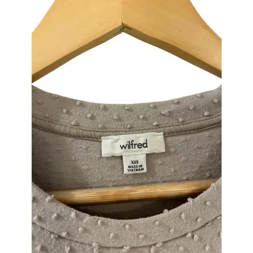 Wilfred Blouse Oatmeal Capucine Dot Short Sleeve Slit Sides Shirt Size XXS