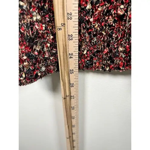 Austin Reed Sleeveless Sweater Rag Knit Top L Red Holiday's Silk Blend Size L