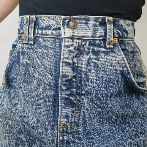 Lee Vintage 80s Acid Wash Denim Mini Skirt