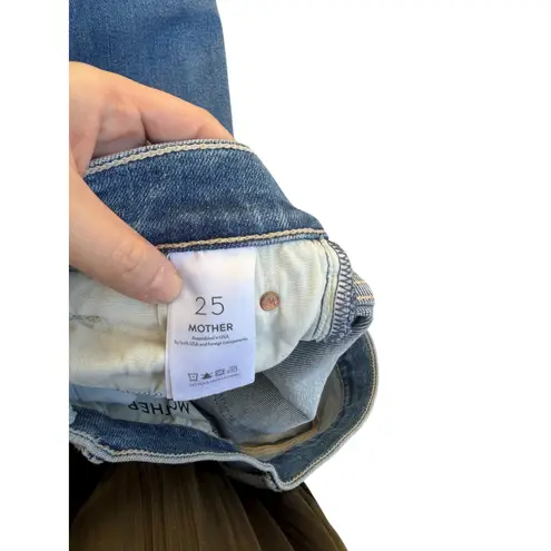 MOTHER Denim MOTHER The Mid Rise Dazzler Ankle Fray Jeans Women's Sz 25 Riding the Cliffside