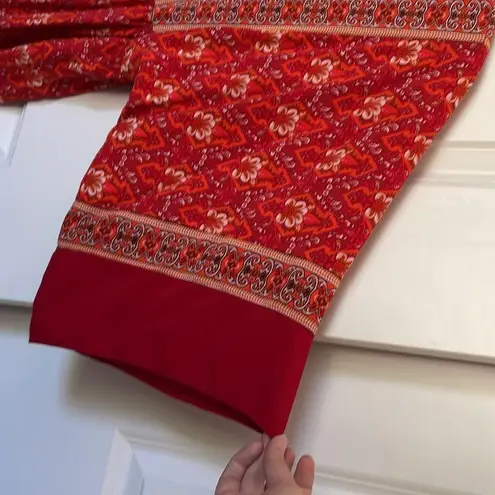 R. Vivimos Red Boho Dress Large