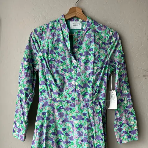 NEW Hyacinth House Tuckernuck Dress Blue Bellflower Tiered Maxi Dress Size XXS