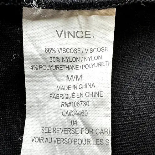 Vince  Scrunch Ankle Leggings High Waist Stretch Italian Knit Black Medium