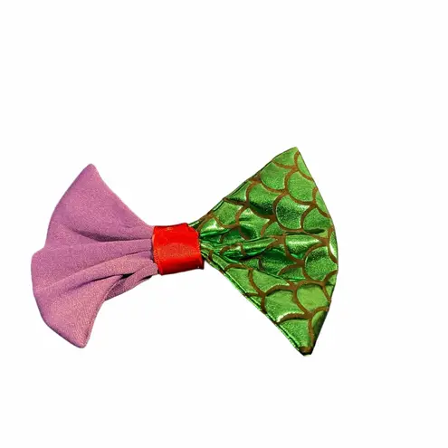 Purple and Green Mermaid Costume 3 Piece Halter Top, Skirt, and Bow Size L