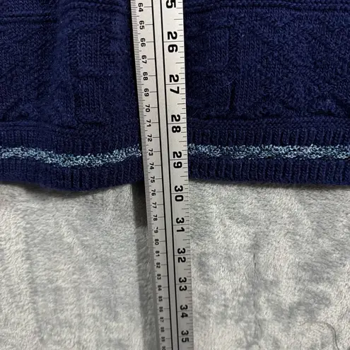 Vintage Spunky Made in USA Blue Knit Striped Sweater One Size/ Large