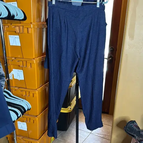 Vintage Indulgence Indigo Blue Jean Vest Pantsuit Size Large