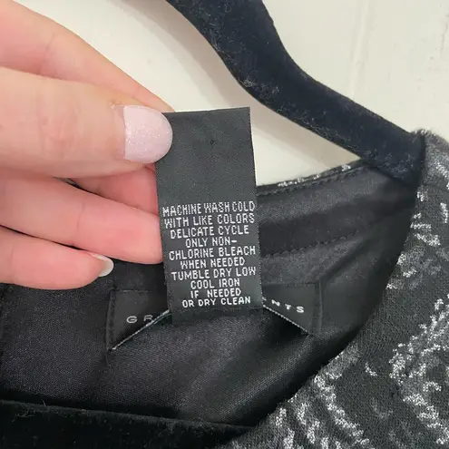 Grace Elements Black Jacquard Sleeveless Straight Sheath Dress ~ Size 6