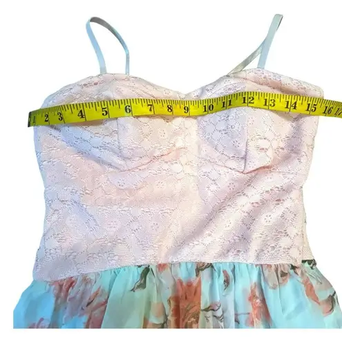 AUW Pink and Green Dress - Size M