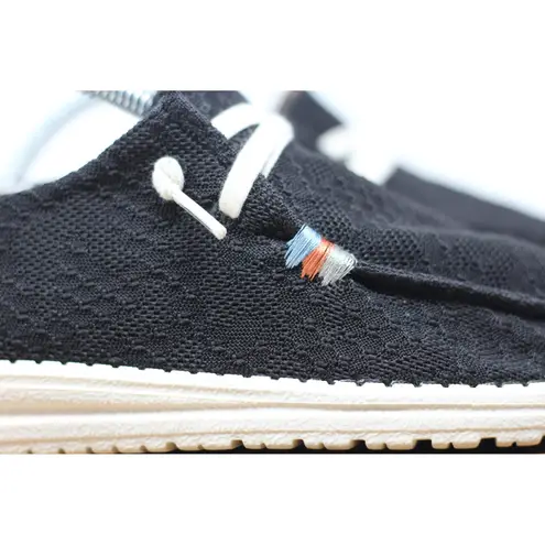 Hey Dude Wendy Chambray Off Black Boho Loafers Comfort Casual Shoes US 7