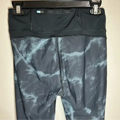 Sweaty Betty  Zero Gravity marble print black athletic leggings size medium