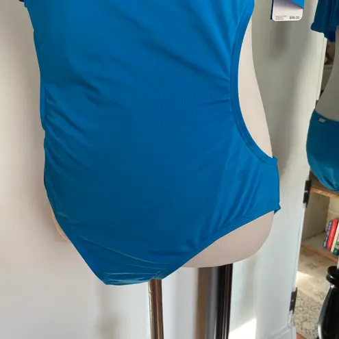 One Piece Laundry XL Blue Cold Shoulder Swimsuit