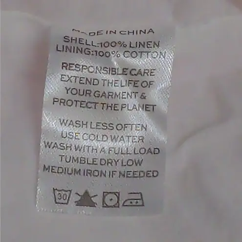 Hill House The Paz Skirt Mini Candy Kaleidoscope Pink Linen Ruffle L New