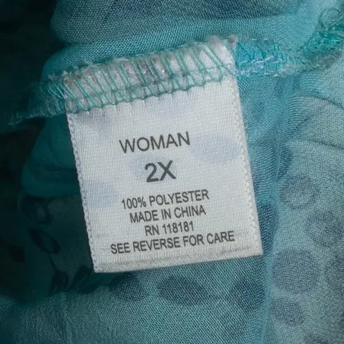 Dress Barn  Womens Whimsigoth Forest Fairy Embellished Tunic Top Size 2X V Neck