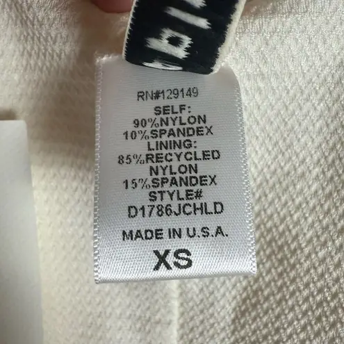 Dippin’ Daisy’s Bliss White Lattice Plunge One Piece Swimsuit Size XS